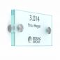 Preview: Türschild VITRUM B , Glasschild fuer Buero 120 60 mm